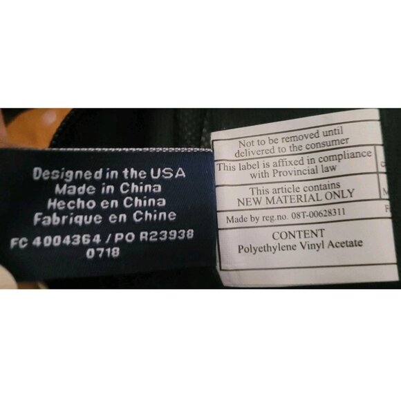 CHAPS Black & Grey Herringbone 10X15 Travel/Carry-On Bag. - Picture 5 of 5